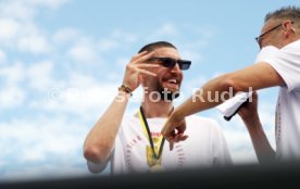 25.05.25 VfB Stuttgart Feier und Autokorso DFB-Pokal Sieg Stuttgart Schlossplatz