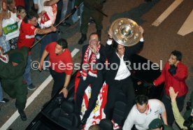 Deutscher Meister 2007, VfB Stuttgart, Autokorso, Erwin Staudt und Fernando Meira.