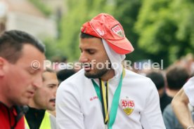25.05.25 VfB Stuttgart Feier und Autokorso DFB-Pokal Sieg Stuttgart Schlossplatz