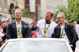 25.05.25 VfB Stuttgart Feier und Autokorso DFB-Pokal Sieg Stuttgart Schlossplatz