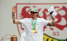 25.05.25 VfB Stuttgart Feier und Autokorso DFB-Pokal Sieg Stuttgart Schlossplatz