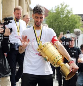 25.05.25 VfB Stuttgart Feier und Autokorso DFB-Pokal Sieg Stuttgart Schlossplatz