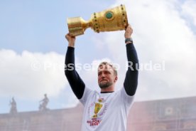 25.05.25 VfB Stuttgart Feier und Autokorso DFB-Pokal Sieg Stuttgart Schlossplatz