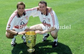 15.07.97 VfB Stuttgart Fototermin DFB-Pokal Sieger 1997