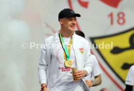 25.05.25 VfB Stuttgart Feier und Autokorso DFB-Pokal Sieg Stuttgart Schlossplatz