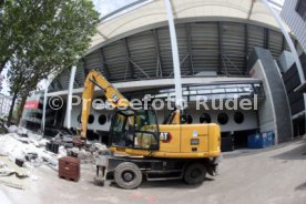 03.06.22 VfB Stuttgart Baggerbiss Umbau Mercedes-Benz Arena Haupttribüne