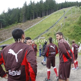 VFB Stuttgart Fitnesstest Skisprungschanze