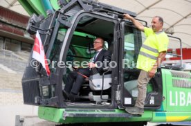 03.06.22 VfB Stuttgart Baggerbiss Umbau Mercedes-Benz Arena Haupttribüne