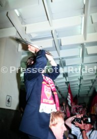 16.05.1992 VfB Stuttgart Meisterschaft Empfang Flughafen