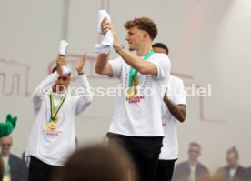 25.05.25 VfB Stuttgart Feier und Autokorso DFB-Pokal Sieg Stuttgart Schlossplatz