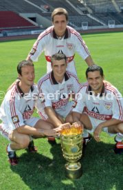 15.07.97 VfB Stuttgart Fototermin DFB-Pokal Sieger 1997
